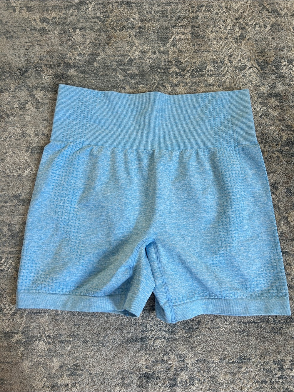 High-Rise Women’s Light Blue Biker Shorts - Size Medium